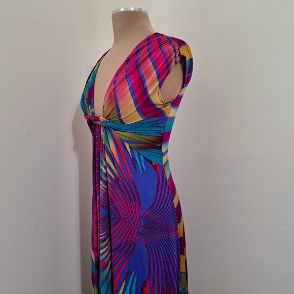 A'GACI Juniors Maxi Empire Waist Dress Multicolor Size XS Sleeveless - Picture 5 of 8